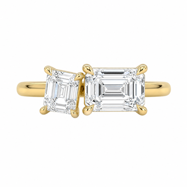 Toi Et Moi Engagement Ring Emerald Cut