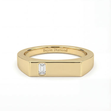 Flat Solitaire Men's Ring - Beyon Diamond