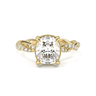 Floral Twisted Pavé Engagement Ring - Cushion Cut - Beyon Diamond