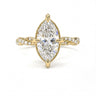 Floral Twisted Pavé Engagement Ring - Marquise Cut - Beyon Diamond