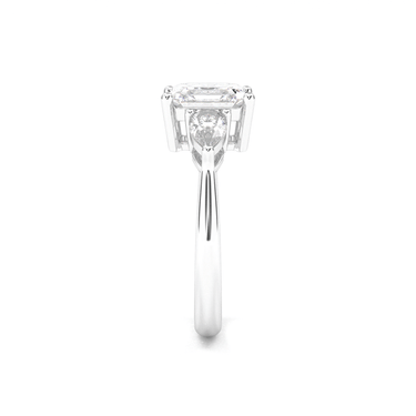 Florence Three Stone Asscher Cut Diamond Ring - Beyon Diamond
