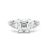 Florence Three Stone Asscher Cut Diamond Ring - Beyon Diamond