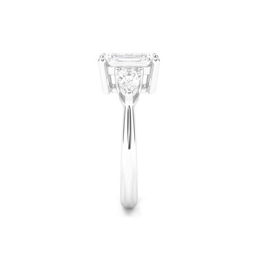 Florence Three Stone Emerald Cut Diamond Ring - Beyon Diamond