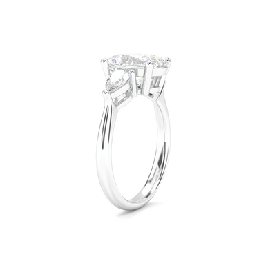 Florence Three Stone Oval Cut Diamond Ring - Beyon Diamond