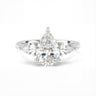 Florence Three Stone Pear Cut Diamond Ring - Beyon Diamond