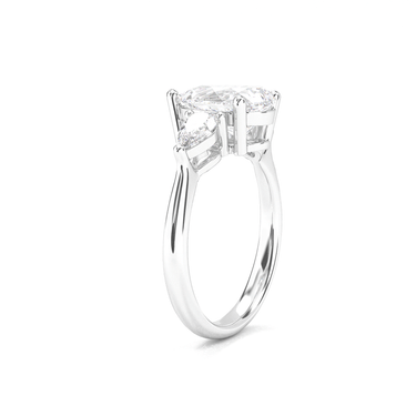 Florence Three Stone Pear Cut Diamond Ring - Beyon Diamond