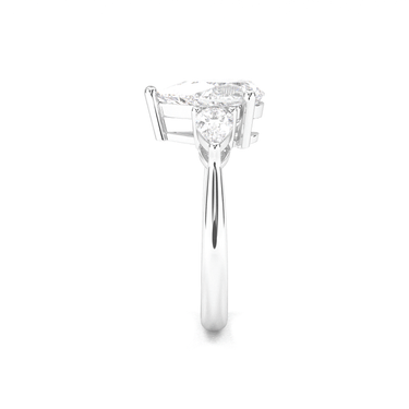 Florence Three Stone Pear Cut Diamond Ring - Beyon Diamond