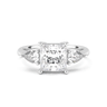 Florence Three Stone Princess Cut Diamond Ring - Beyon Diamond