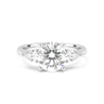 Florence Three Stone Round Cut Diamond Ring - Beyon Diamond