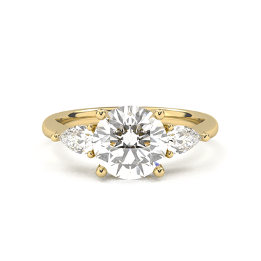 Florence Three Stone Round Cut Diamond Ring - Beyon Diamond