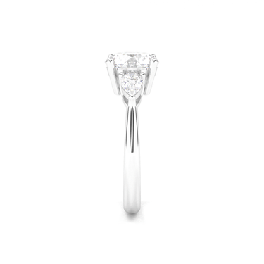 Florence Three Stone Round Cut Diamond Ring - Beyon Diamond
