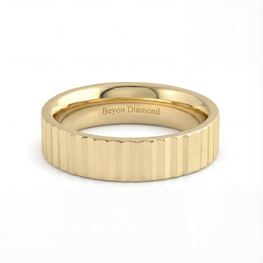 Fluted Men's Ring - Beyon Diamond