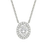 Halo Oval Cut Diamond Necklace - Beyon Diamond