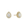 Halo Pear Diamond Stud Earrings - Beyon Diamond