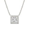 Halo Princess Cut Diamond Necklace - Beyon Diamond