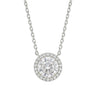 Halo Round Cut Diamond Necklace - Beyon Diamond