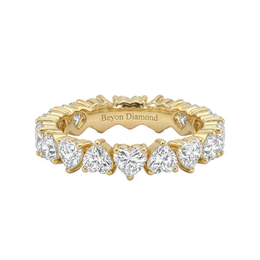 Heart Cut Eternity Diamond Wedding Band 1.8CTW - Beyon Diamond