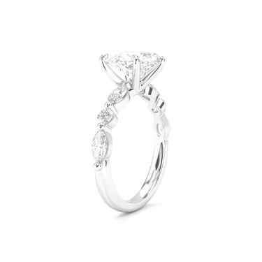 Heart Cut with Marquise Side Stone Diamond Ring - Beyon Diamond