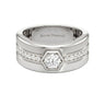 Hexagon Diamond Ridge Men's Ring - Beyon Diamond
