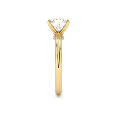 Hidden Halo Solitaire Cushion Cut Diamond Ring - Beyon Diamond