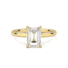 Hidden Halo Solitaire Emerald Cut Diamond Ring - Beyon Diamond