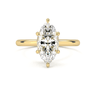 Hidden Halo Solitaire Marquise Cut Diamond Ring - Beyon Diamond