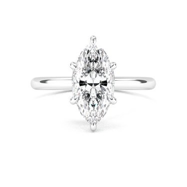 Hidden Halo Solitaire Marquise Cut Diamond Ring - Beyon Diamond