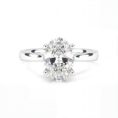 Hidden Halo Solitaire Oval Cut Diamond Ring - Beyon Diamond