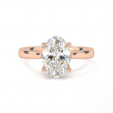 Hidden Halo Solitaire Oval Cut Diamond Ring - Beyon Diamond