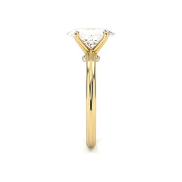 Hidden Halo Solitaire Oval Cut Diamond Ring - Beyon Diamond