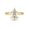 Hidden Halo Solitaire Pear Cut Diamond Ring - Beyon Diamond