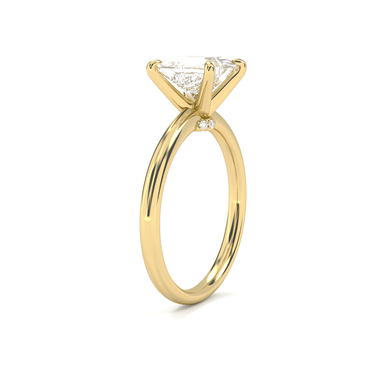 Hidden Halo Solitaire Princess Cut Diamond Ring - Beyon Diamond