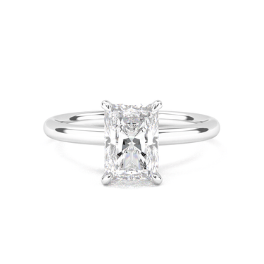 Hidden Halo Solitaire Radiant Cut Diamond Ring - Beyon Diamond