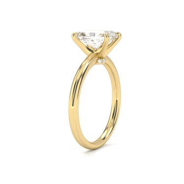 Hidden Halo Solitaire Radiant Cut Diamond Ring - Beyon Diamond