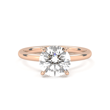 Hidden Halo Solitaire Round Cut Diamond Ring - Beyon Diamond