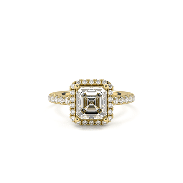 Infinity Halo Pavé Asscher Cut Diamond Ring - Beyon Diamond