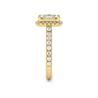 Infinity Halo Pavé Asscher Cut Diamond Ring - Beyon Diamond