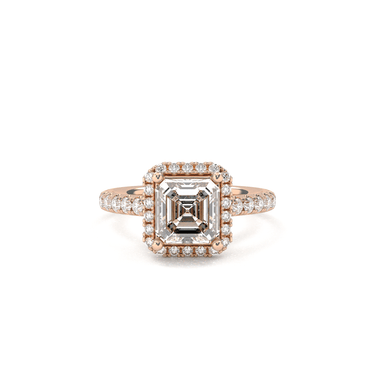 Infinity Halo Pavé Asscher Cut Diamond Ring - Beyon Diamond