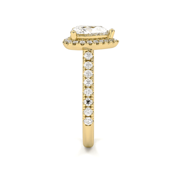 Infinity Halo Pavé Heart Cut Diamond Ring - Beyon Diamond
