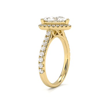 Infinity Halo Pavé Heart Cut Diamond Ring - Beyon Diamond