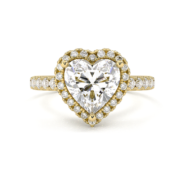 Infinity Halo Pavé Heart Cut Diamond Ring - Beyon Diamond