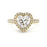 Infinity Halo Pavé Heart Cut Diamond Ring - Beyon Diamond