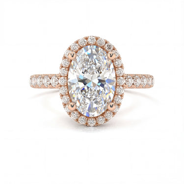 Infinity Halo Pavé Oval Cut Diamond Ring - Beyon Diamond