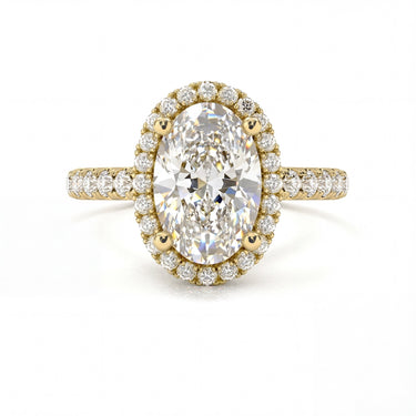 Infinity Halo Pavé Oval Cut Diamond Ring - Beyon Diamond