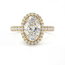 Infinity Halo Pavé Oval Cut Diamond Ring - Beyon Diamond