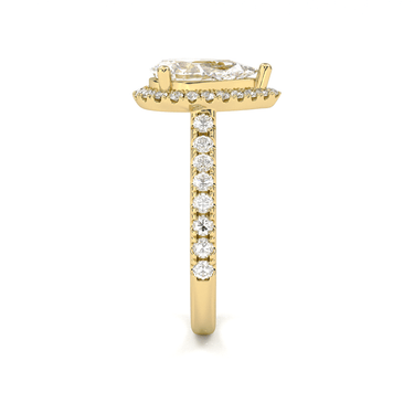 Infinity Halo Pavé Pear Cut Diamond Ring - Beyon Diamond