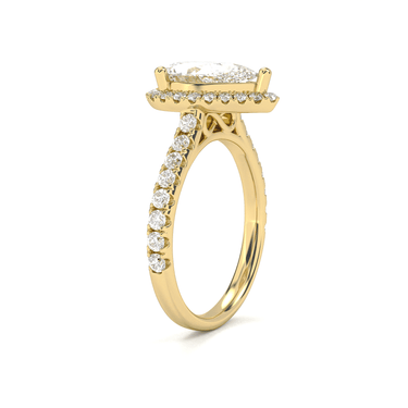 Infinity Halo Pavé Pear Cut Diamond Ring - Beyon Diamond