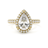 Infinity Halo Pavé Pear Cut Diamond Ring - Beyon Diamond