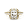 Infinity Halo Pavé Princess Cut Diamond Ring - Beyon Diamond