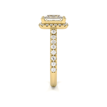 Infinity Halo Pavé Princess Cut Diamond Ring - Beyon Diamond